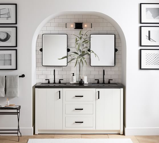 Austen 60 Concrete Top Double Sink, 60 Vanity Top With One Sink