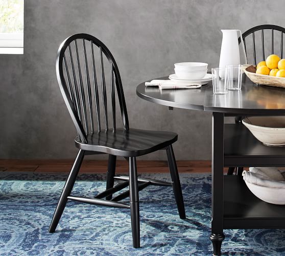 Windsor Dining Chair Pottery Barn, Black Windsor Dining Chairs With Arms