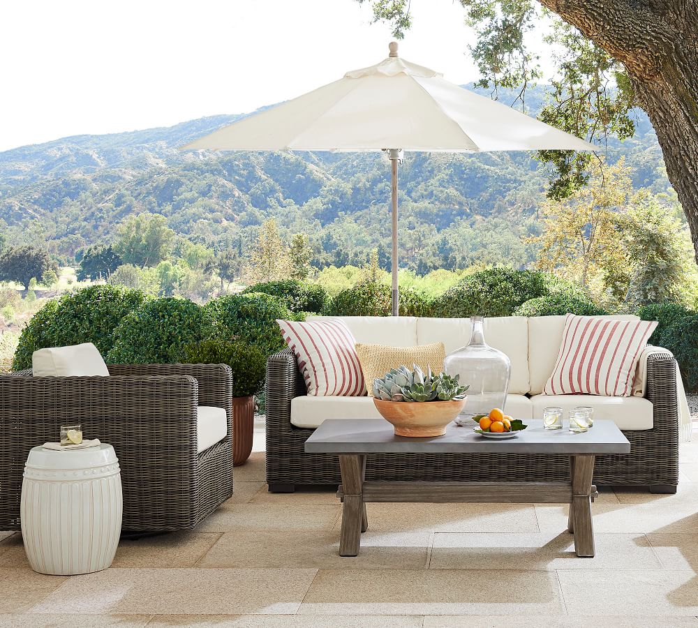 Abbott Indoor/Outdoor Concrete & FSC® Acacia Rectangular Coffee Table