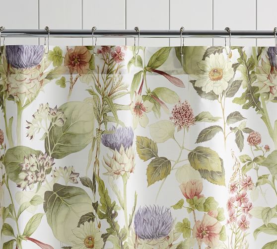 Thistle Organic Shower Curtain, Pottery Barn Shower Curtains Discontinued