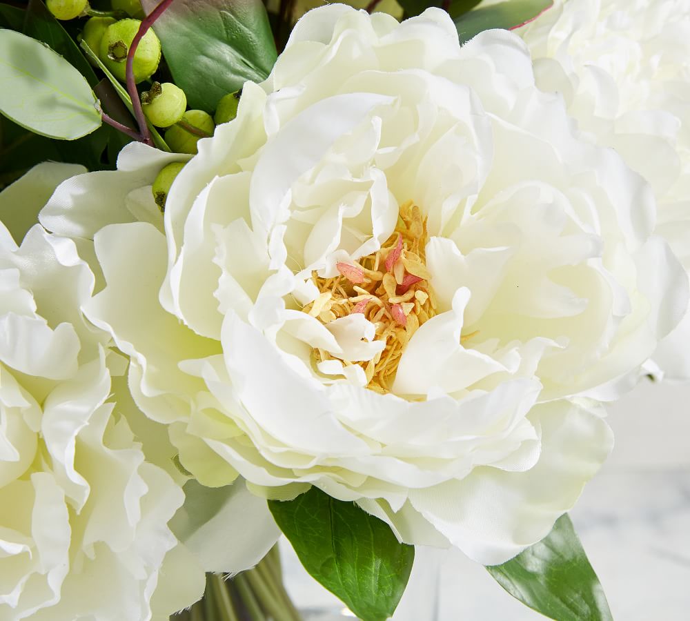 Faux Composed Peony Bouquet | Artificial Flowers | Pottery Barn