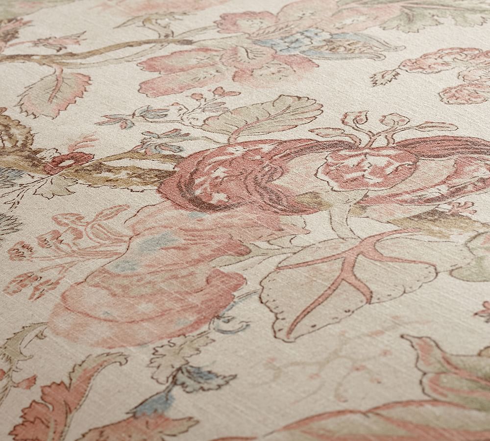 Grace Floral Texture Cotton Linen Blend Duvet Cover & Shams Pottery Barn