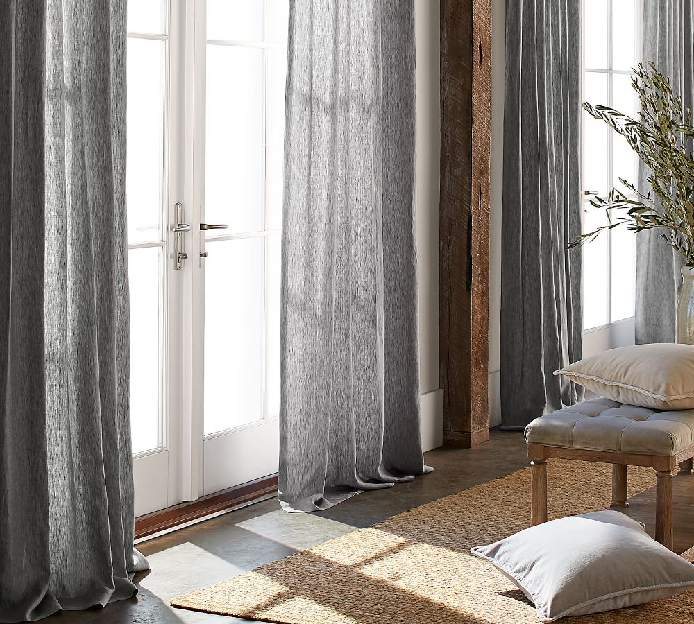 Belgian Flax Linen Curtain Pottery Barn