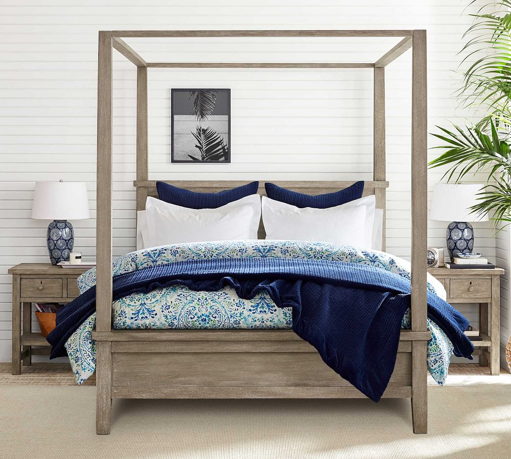 Naomi Paisley Cotton Linen Blend Duvet Cover & Shams Pottery Barn