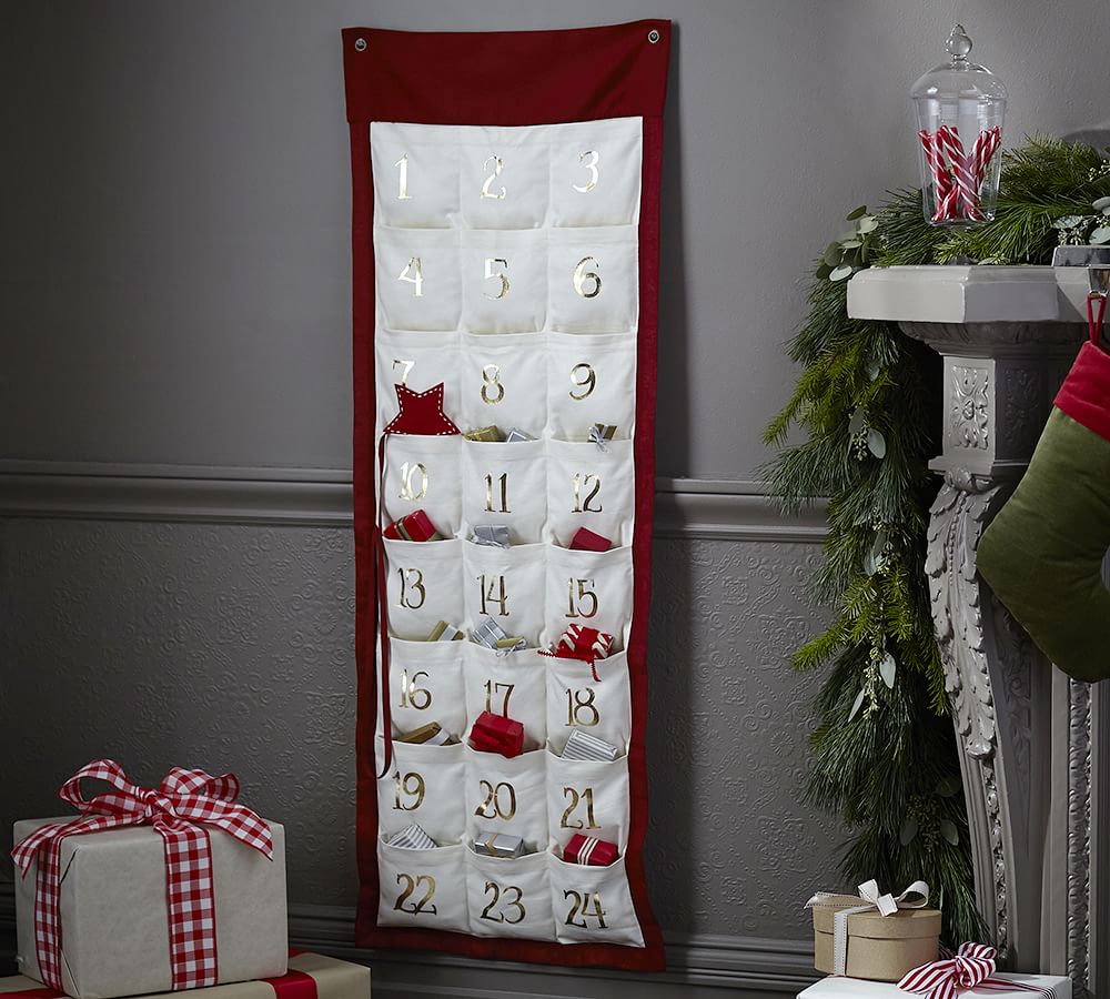 khevga Advent Calendar mouse size XXL with large pockets to fill up fill yourself for adults and children