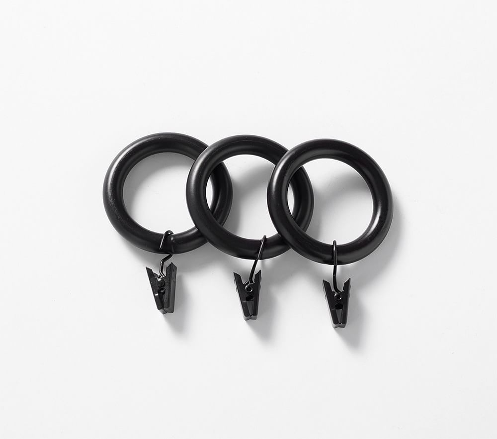 Pottery Barn Kids Drapery Clip Rings Set of 12 Oil Rubbed Bronze Metal Small 