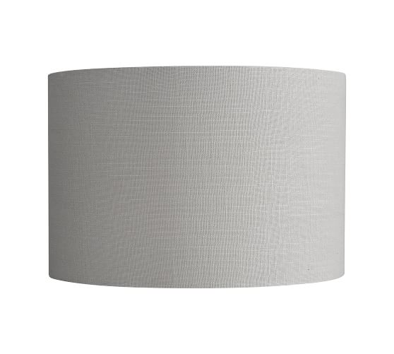 Textured Gallery Straight Sided Shade, Light Grey Textured Lamp Shade