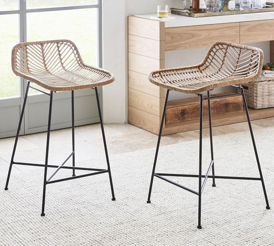 wicker counter stools