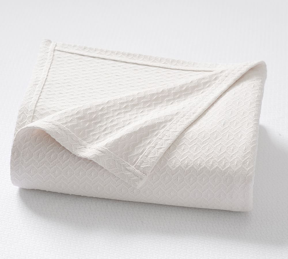 Diamond Organic Cotton Throw Blanket | Pottery Barn