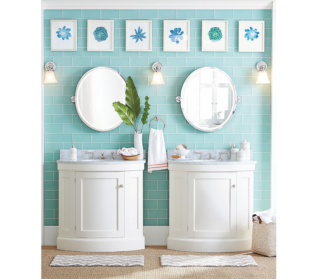 Kensington Pivot Oval Wall Mirror Pottery Barn