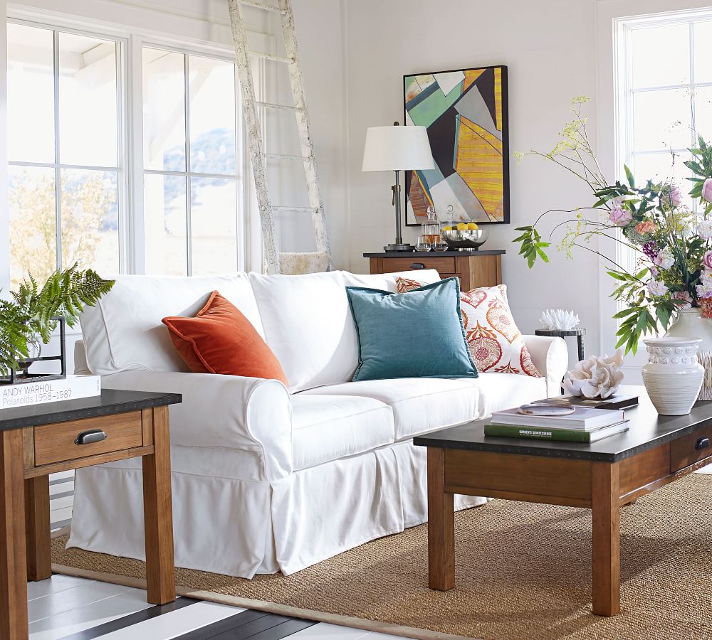 PB Basic Slipcovered Sofa Pottery Barn