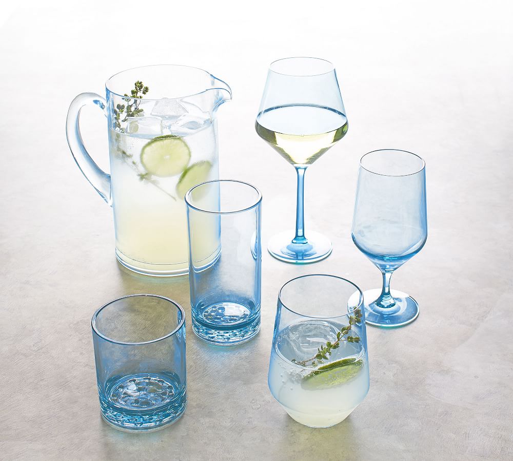 Happy Hour Acrylic Wine Glasses Pottery Barn