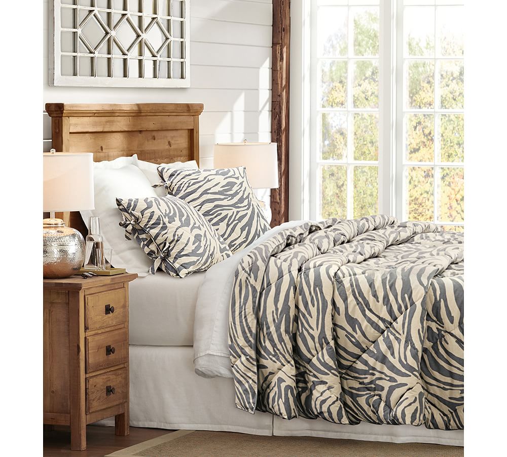 Gray Zebra Comforter & Shams Pottery Barn