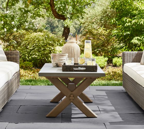 Acacia Rectangular Coffee Table, Williams Sonoma Outdoor Furniture