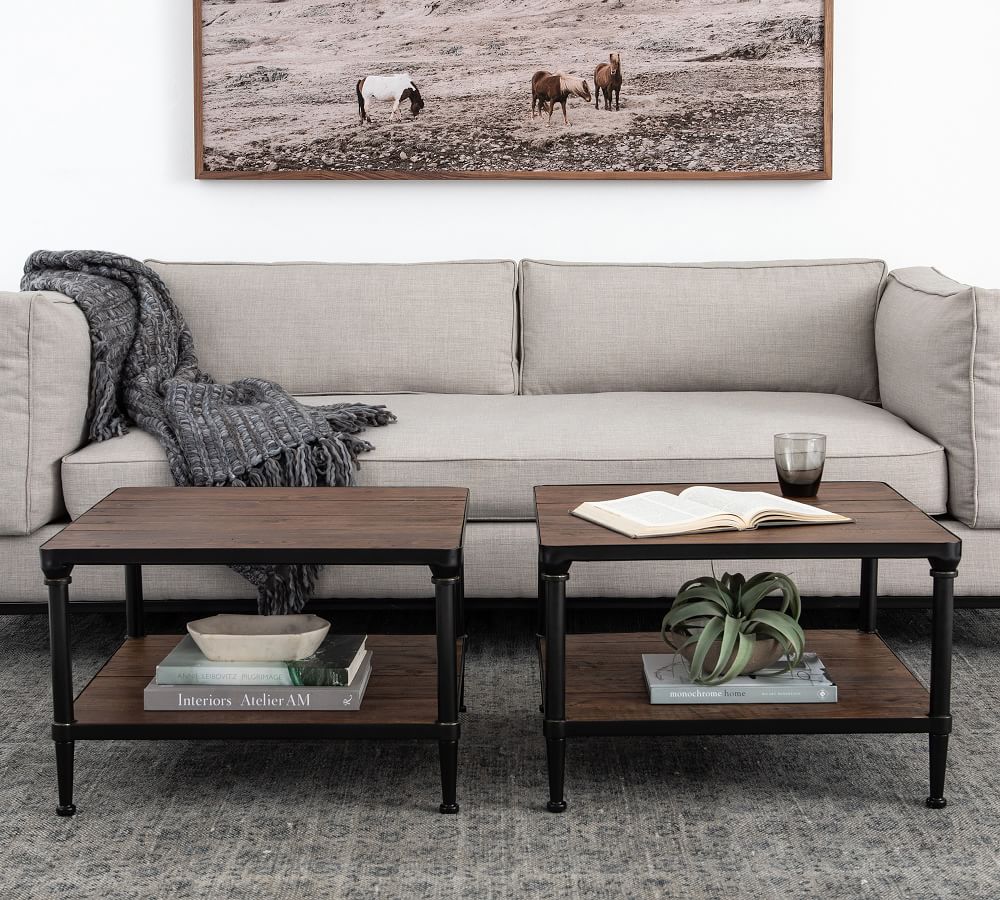 Juno 25" Square Reclaimed Wood Coffee Table Pottery Barn