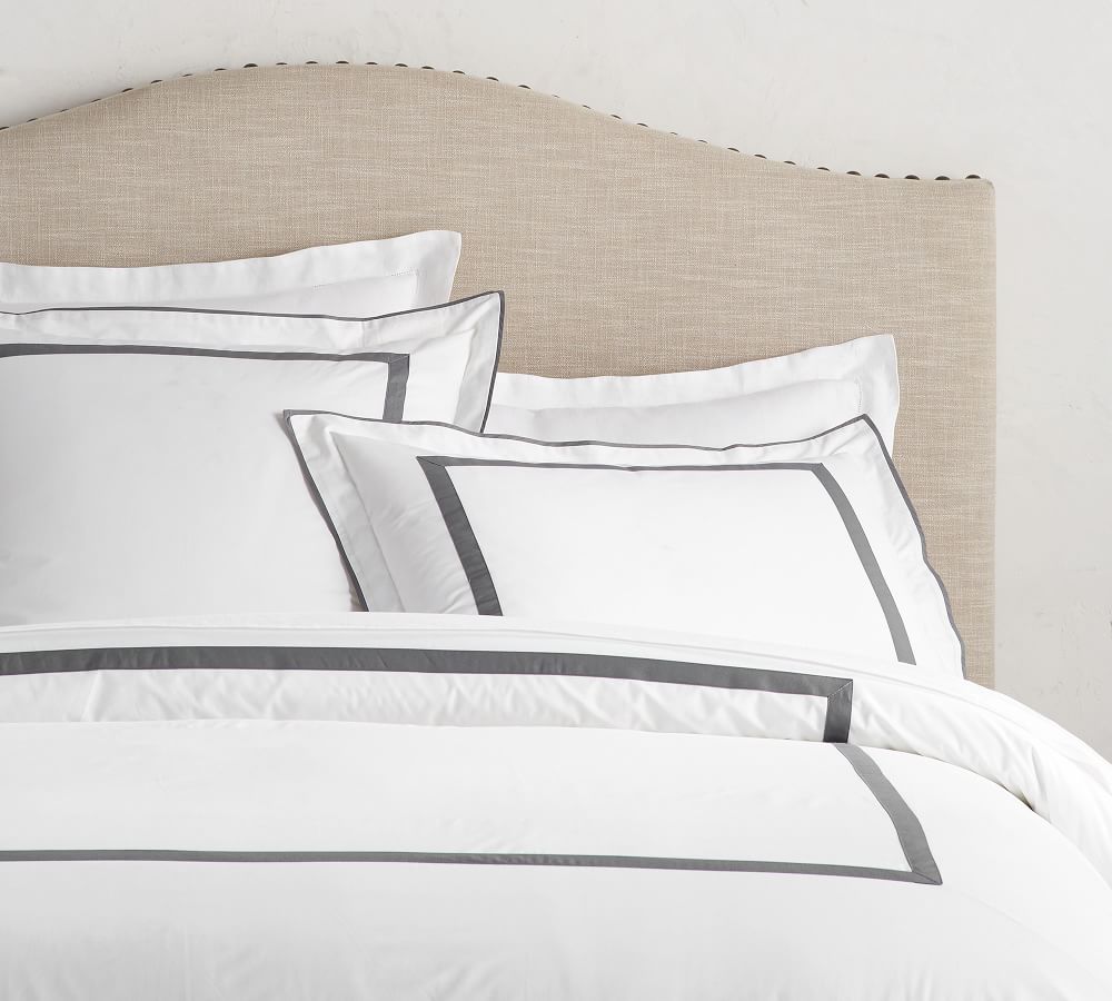 Banded 400ThreadCount Organic Percale Duvet Cover Pottery Barn