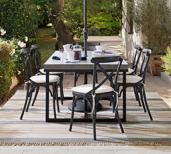 Sloan Indoor Outdoor 80 Concrete Iron Dining Table Pottery Barn Sloan Indoor Outdoor 80 Concrete, Pottery World Outdoor Furniture