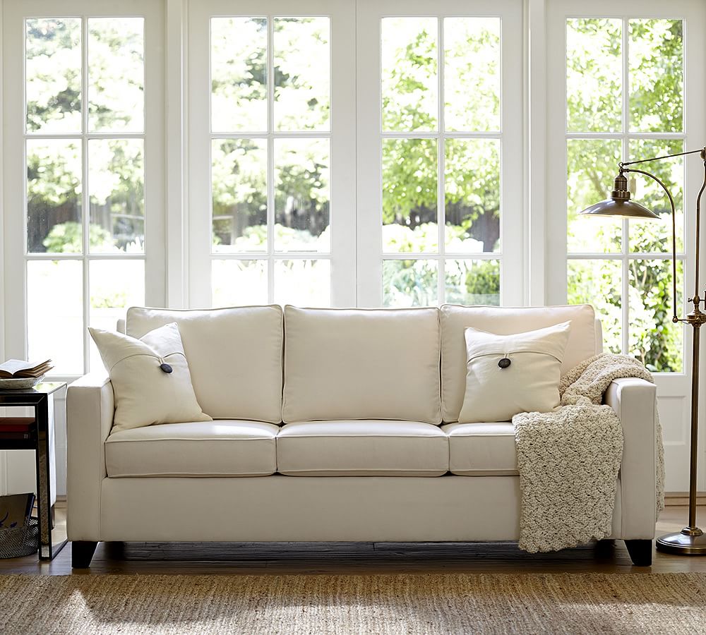Cameron Square Arm Upholstered Sleeper Sofa with Memory Foam Mattress | Pottery  Barn