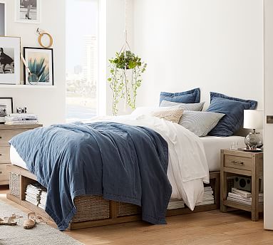 Brooklyn Storage Platform Bed Pottery, Pottery Barn King Bed With Storage