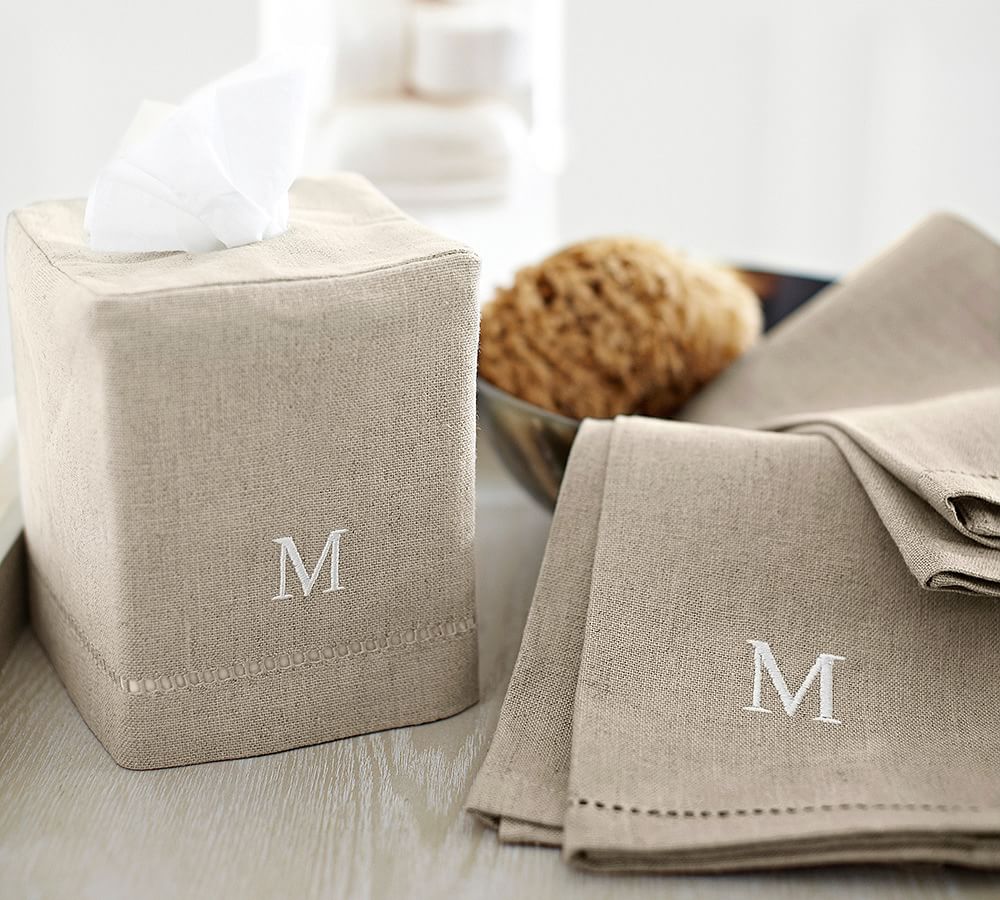 Linen Hemstitch Guest Hand Towels Set of 2 Pottery Barn
