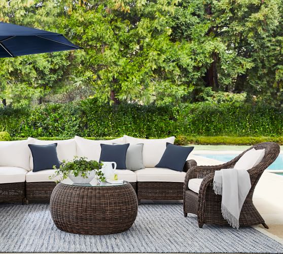 Torrey Indoor Outdoor All Weather Wicker Roll Arm Lounge Chair Pottery Barn Torrey Indoor Outdoor All Weather, Indoor Outdoor Sofa Furniture