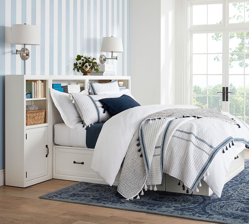 Stratton Storage Bed & Headboard Pottery Barn