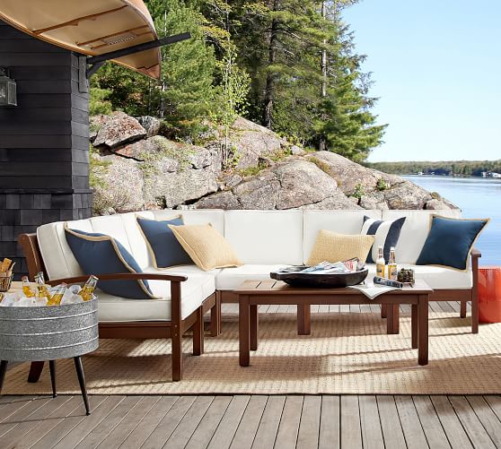 Ham Outdoor Sectional Set Honey, Who Makes Pottery Barn Outdoor Furniture