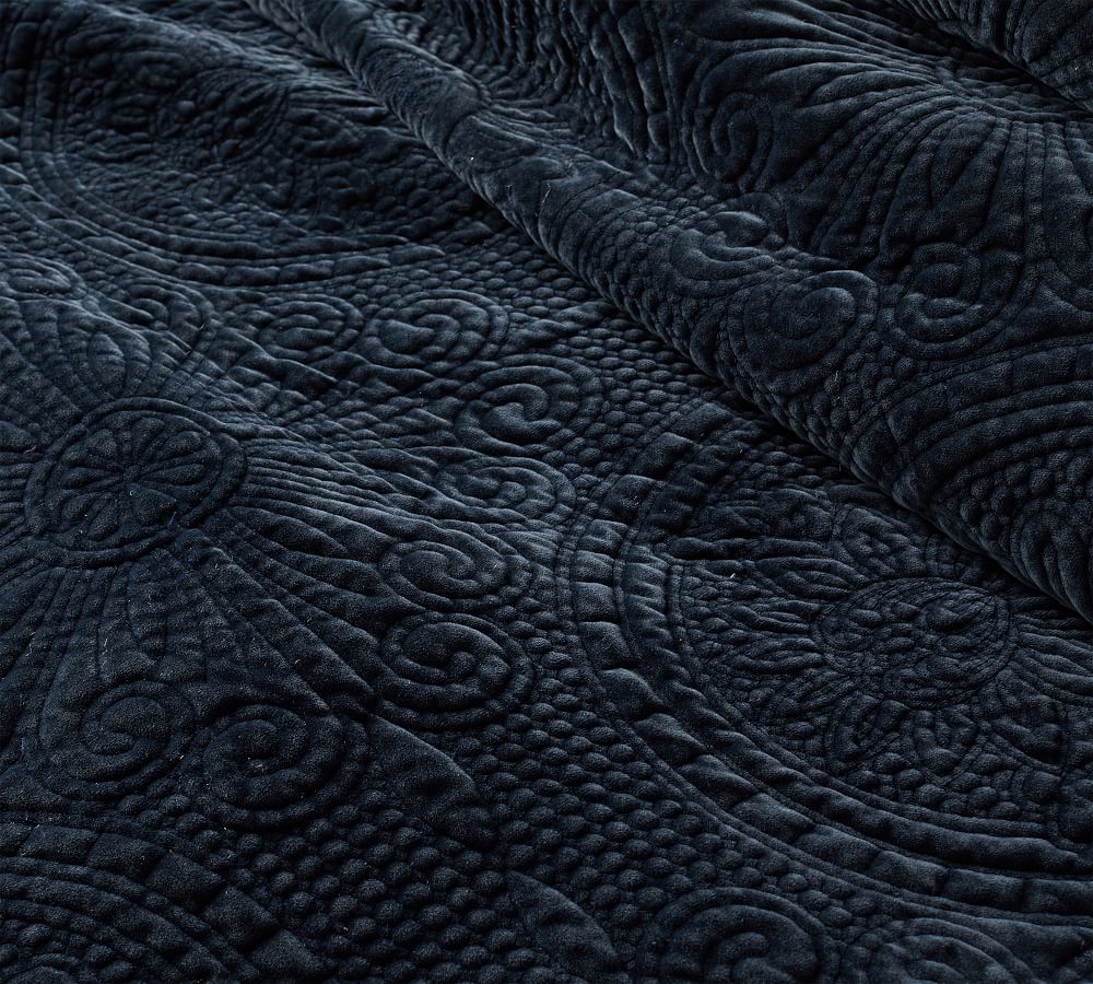 Velvet Medallion Quilt & Sham Velvet Bedding Pottery Barn