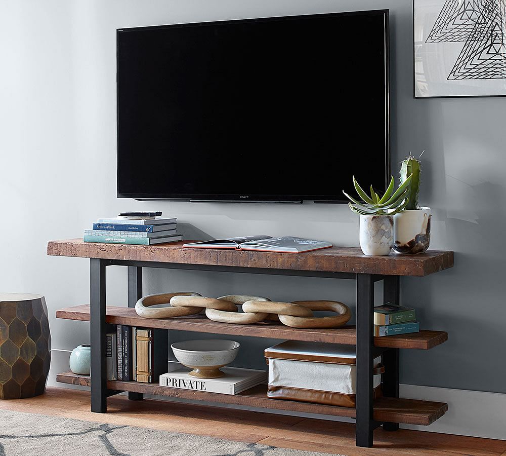 Griffin 70" Reclaimed Wood Media Console Pottery Barn