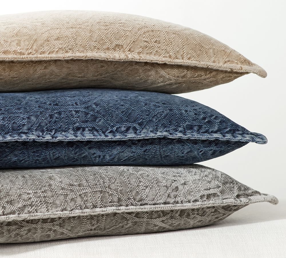 Chenille Jacquard Pillow Covers Pottery Barn