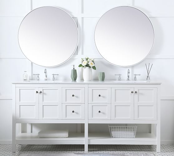 Reeves 72 Double Sink Vanity Pottery, What Is The Size Of A Double Sink Vanity