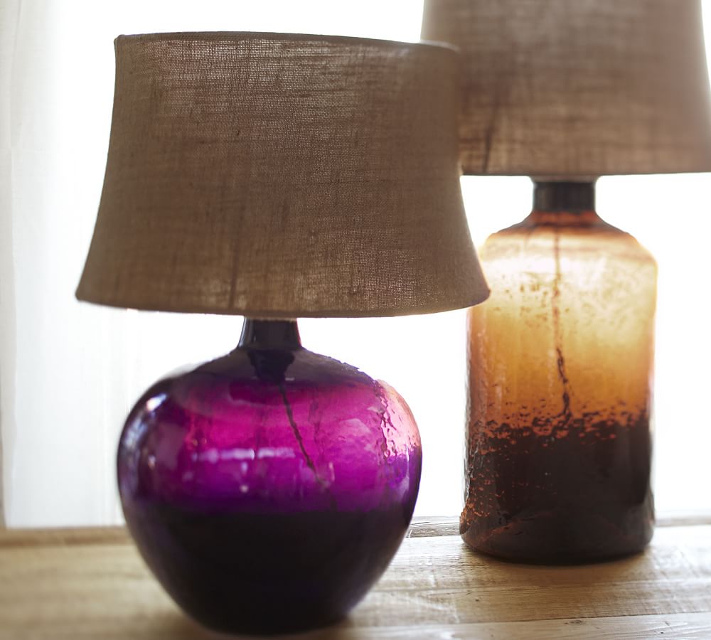 Clift Glass Table Lamp Base Eggplant Pottery Barn
