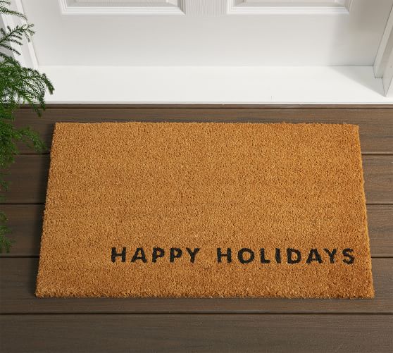 Rug Doormat Mat Happy Holidays ch103/1 cm.50x80 2 pieces