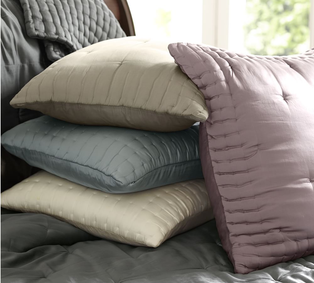 Silk Tufted Quilt & Shams Pottery Barn