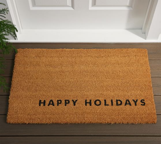 Christmas Rug Doormat Grip Sole 40x60 cm coir Happy Holidays 