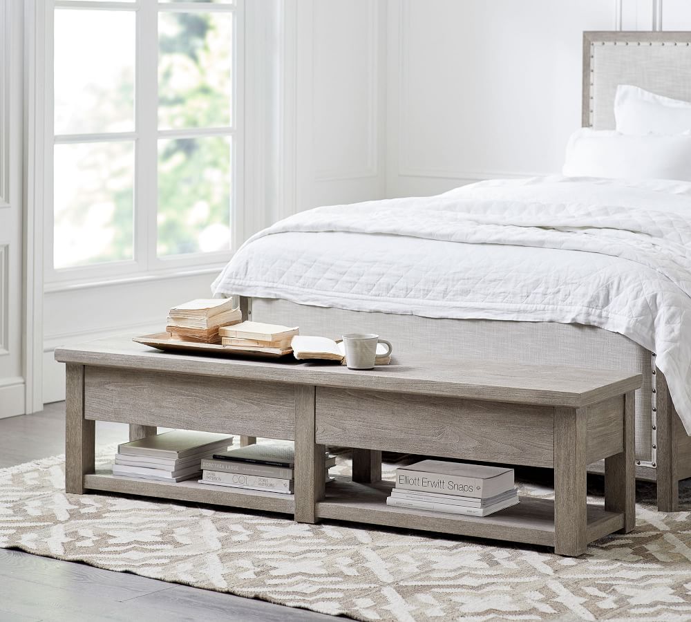 Farmhouse Storage Bench Bedroom Bench Pottery Barn