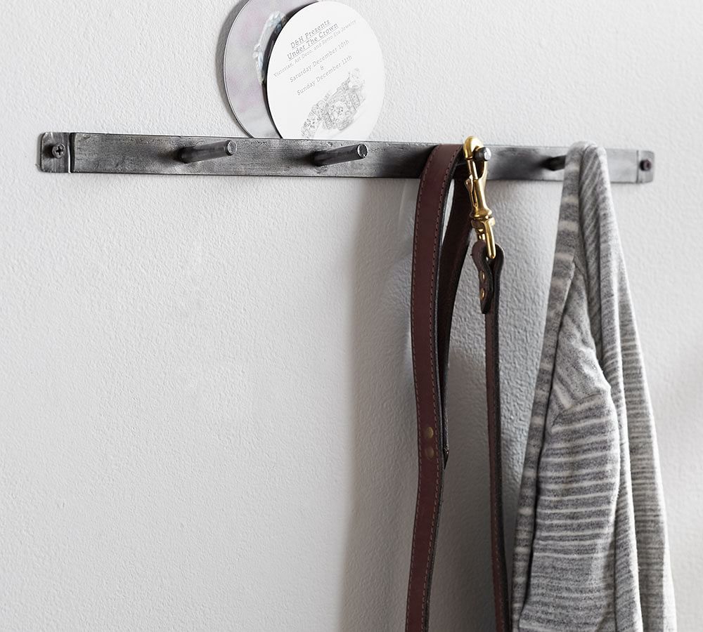 Row of Small Wall Hooks Pottery Barn