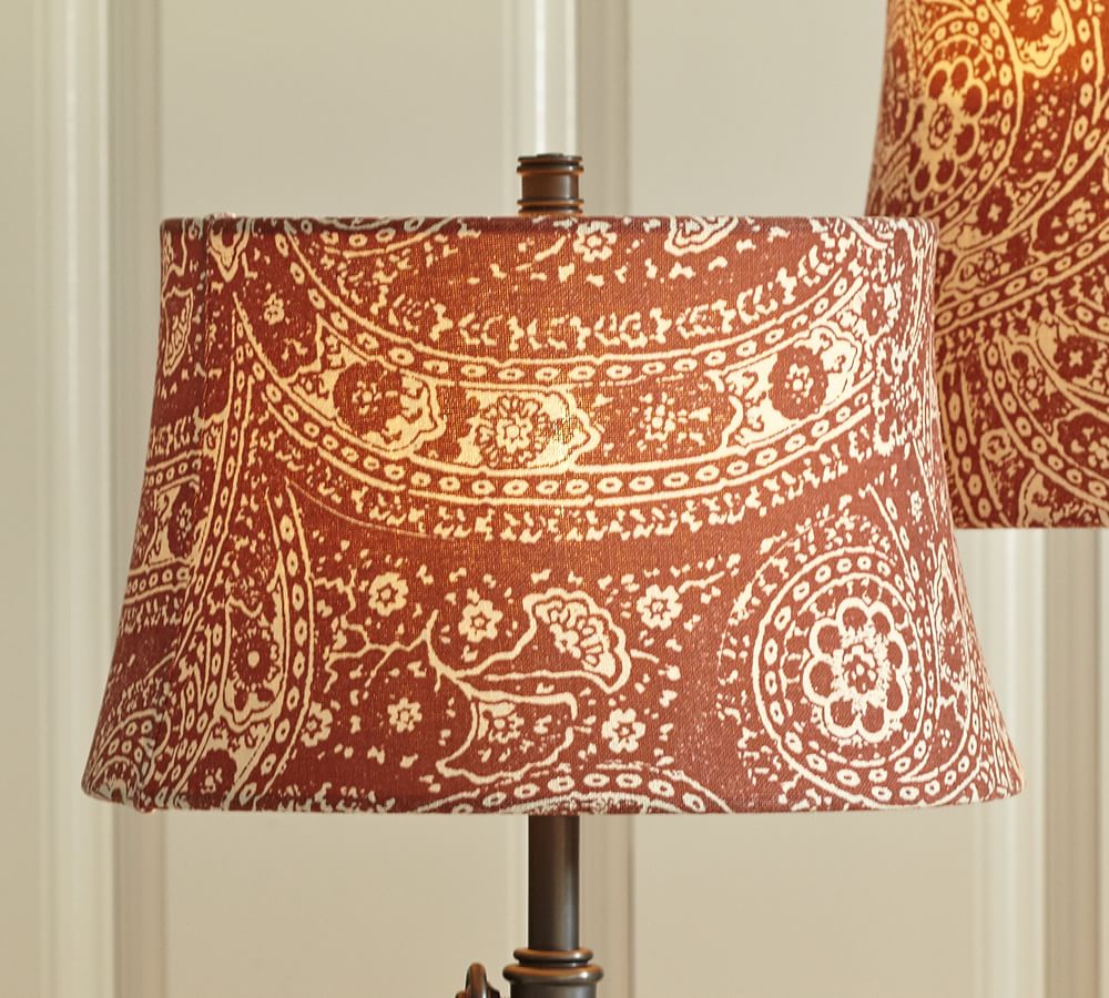 POTTERY BARN LAMP SHADES ~ RED OR BLUE 