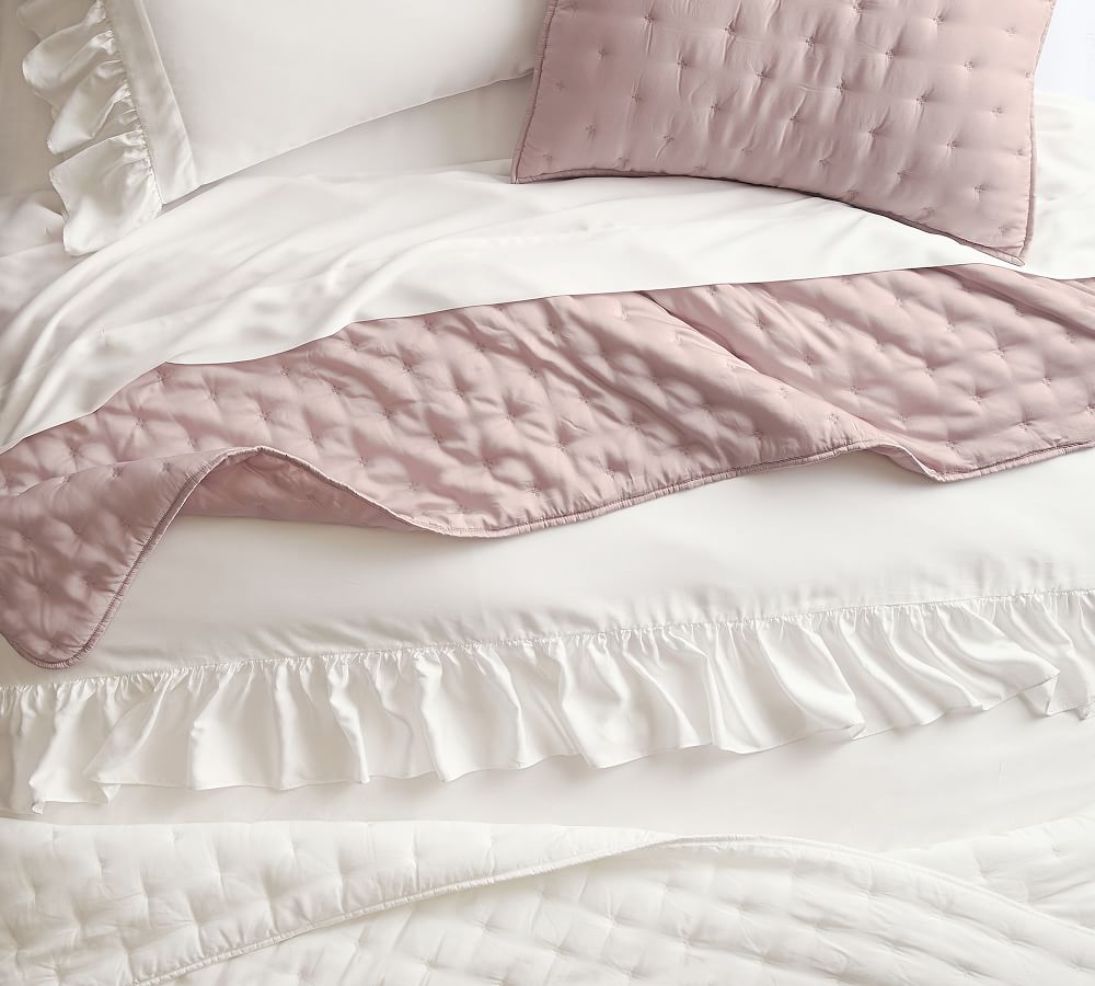TENCEL™ Ruffle Duvet Cover & Shams Pottery Barn