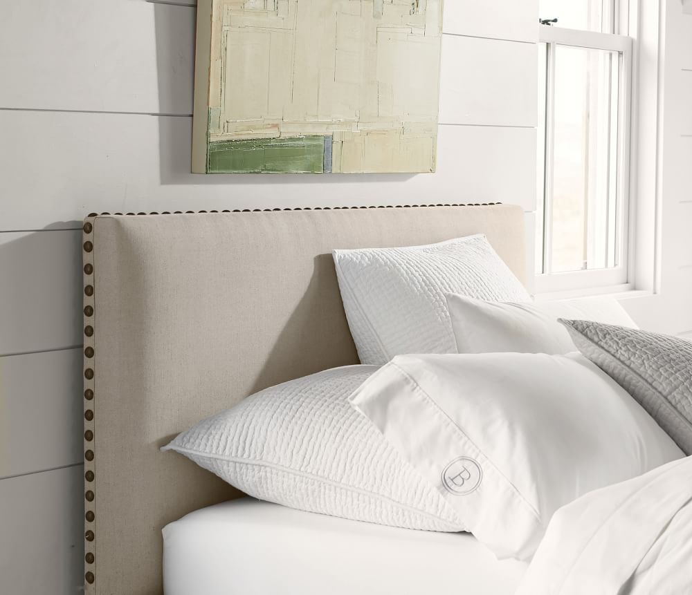 Raleigh Square Upholstered Low Headboard Pottery Barn