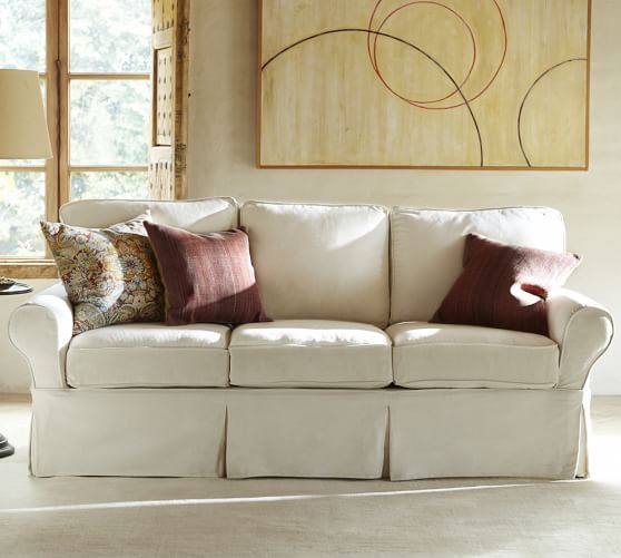 Pb Basic Furniture Slipcovers Pottery, Best Linen Sofa Slipcover