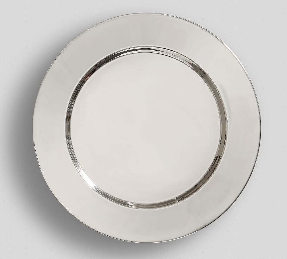 Harrison Stainless Steel Charger Plates Pottery Barn 1102