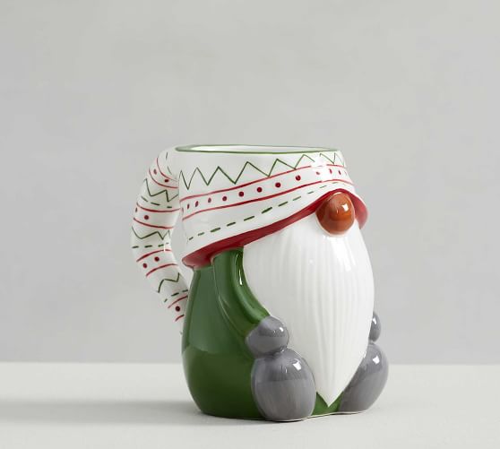 Gnome Decor NEW *POTTERY BARN* Gnomette Christmas Holiday Coffee/Cocoa Mug 