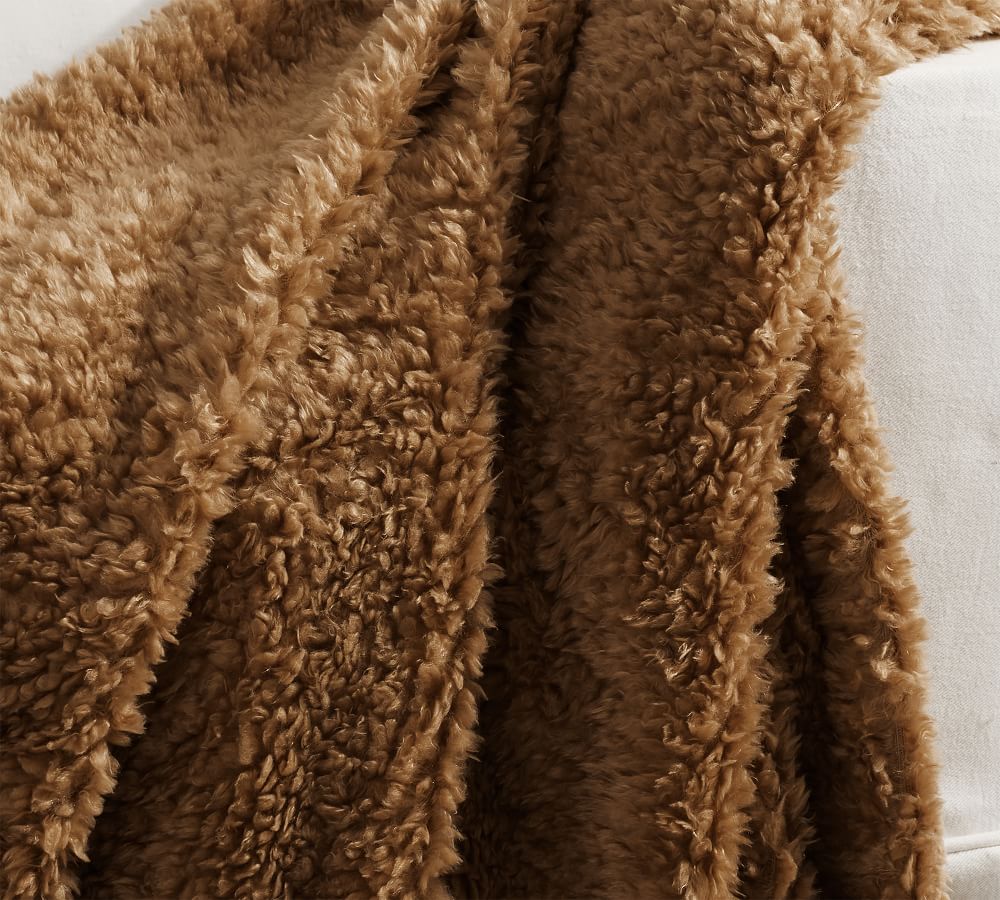 Fireside Cozy Sherpa Reversible Throws Pottery Barn