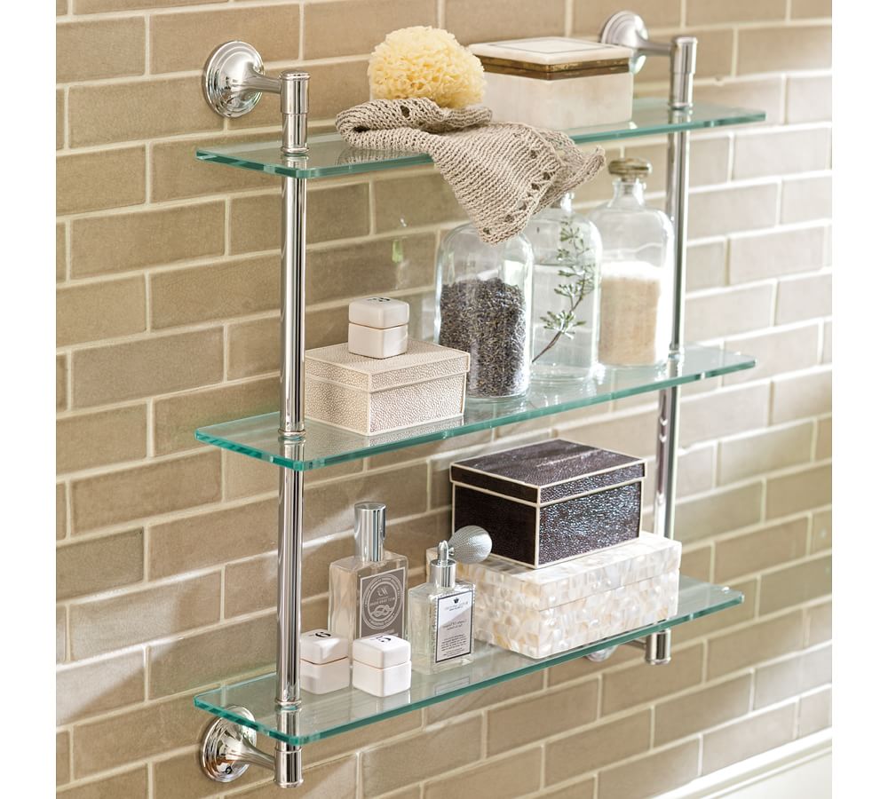 Mercer Triple Glass Shelf Pottery Barn