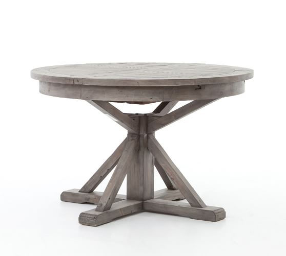 Hart Round Reclaimed Wood Pedestal, Round Wooden Pedestal Dining Table