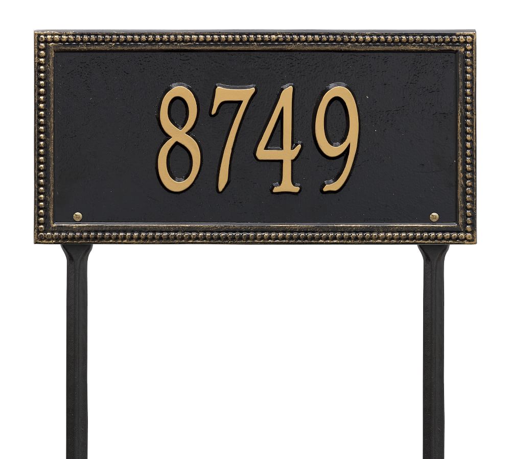 Beaded Rectangle Address Plaque Pottery Barn