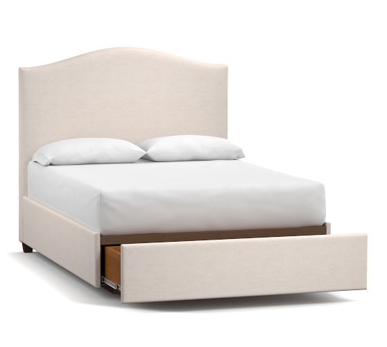 Raleigh Curved Upholstered Tall, Tall Headboard Beds With Storage