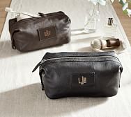 POTTERY BARN UNION CANVAS TOILETRY CASE BLACK NEW MSRP $49.50 