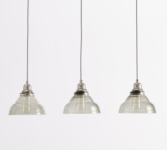 Vintage Glass 3-Light Pendant | Pottery 